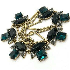 J. Crew Blue and Black Jeweled Necklace